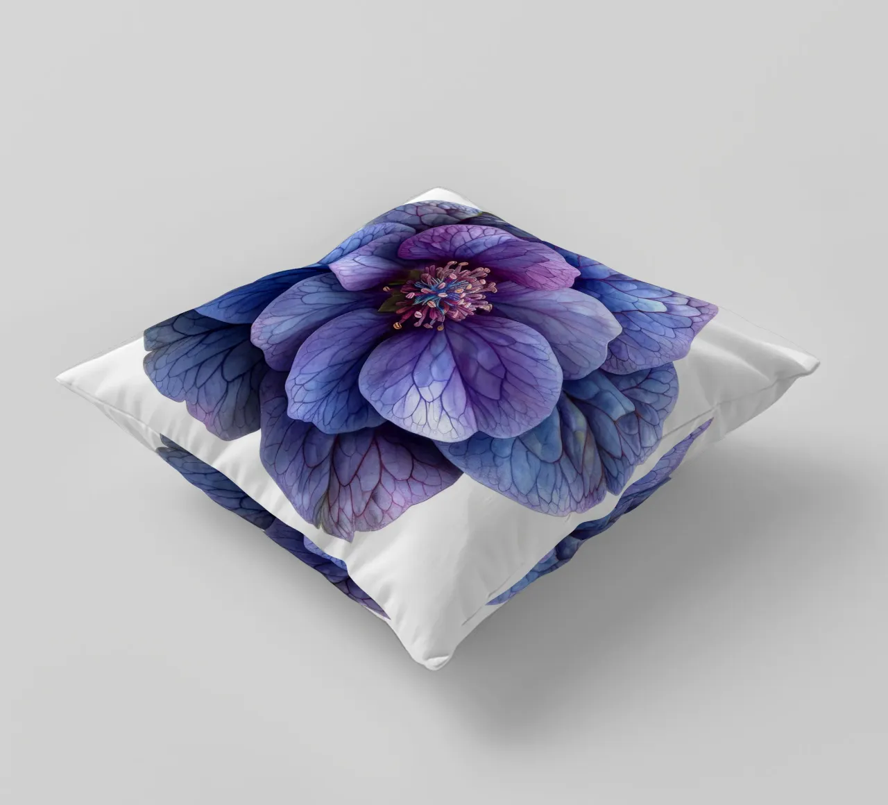 Fiore di eliotropio 4 cuscino da Bold Blooms
