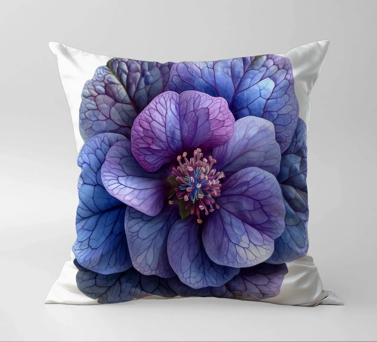 Fiore di eliotropio 4 cuscino da Bold Blooms