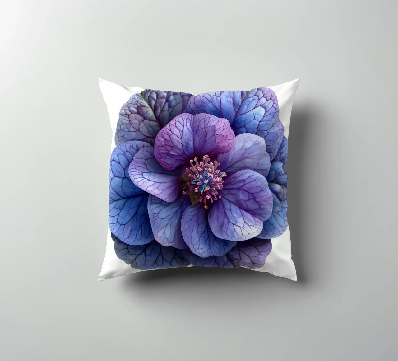 Fiore di eliotropio 4 cuscino da Bold Blooms