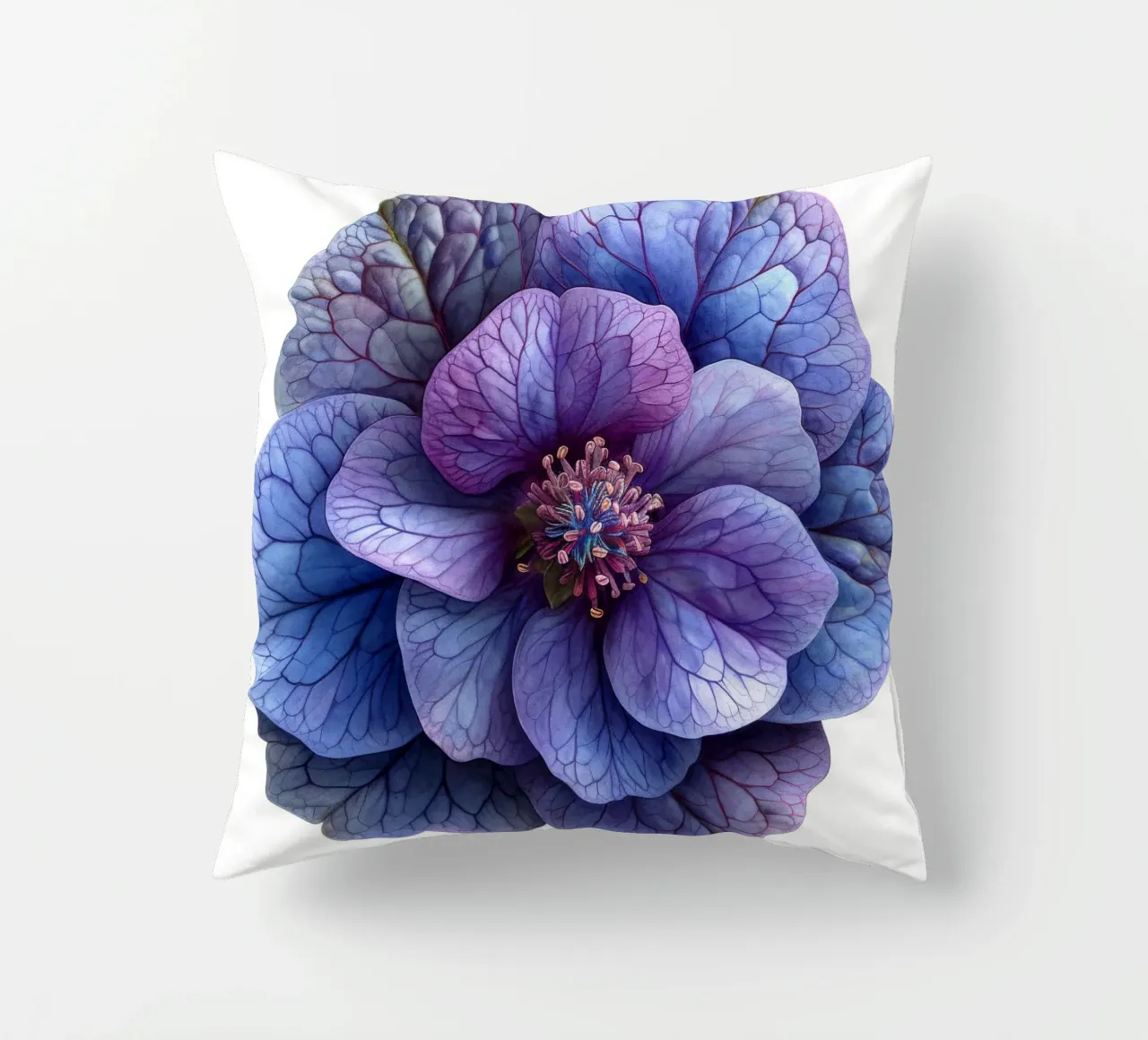 Fiore di eliotropio 4 cuscino da Bold Blooms