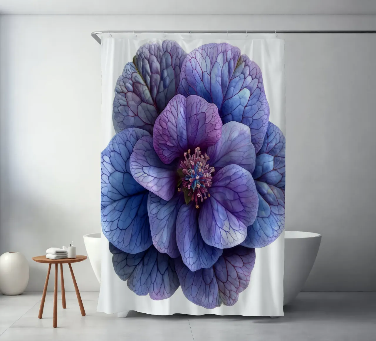 Heliotrop Blume 4 Duschvorhang von Bold Blooms