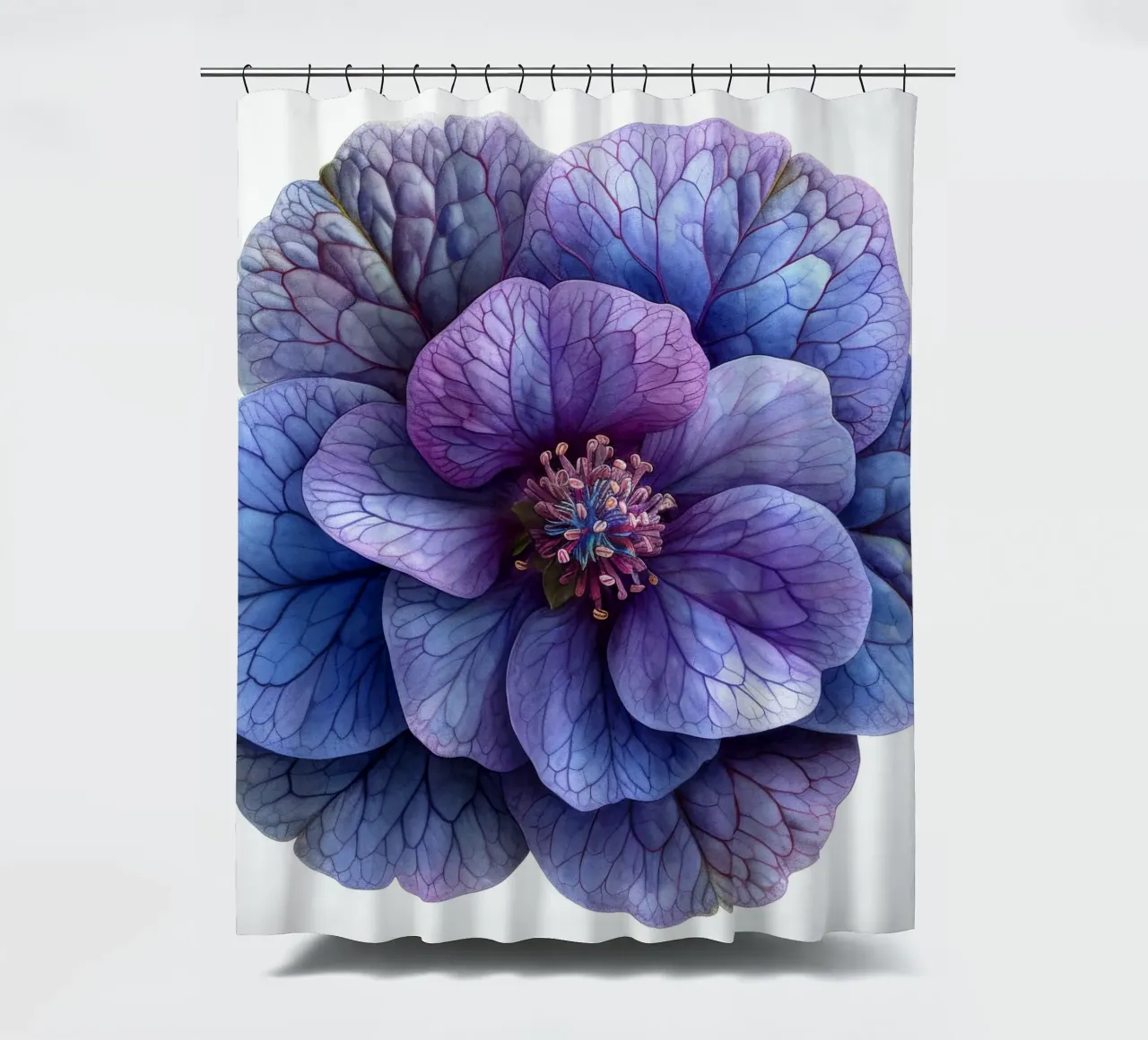 Heliotrop Blume 4 Duschvorhang von Bold Blooms