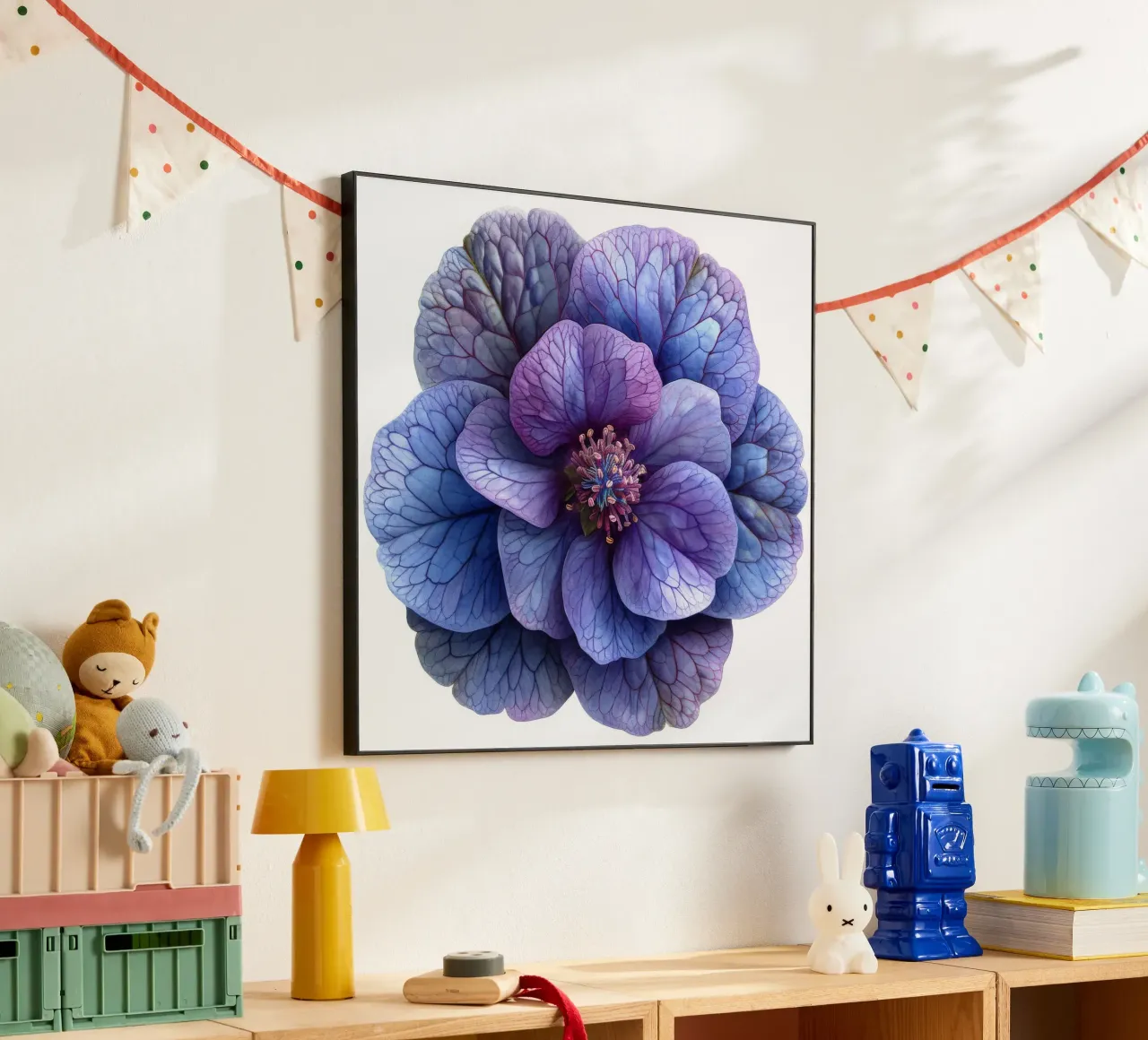 Fiore di eliotropio 4 alluminio dibond da Bold Blooms