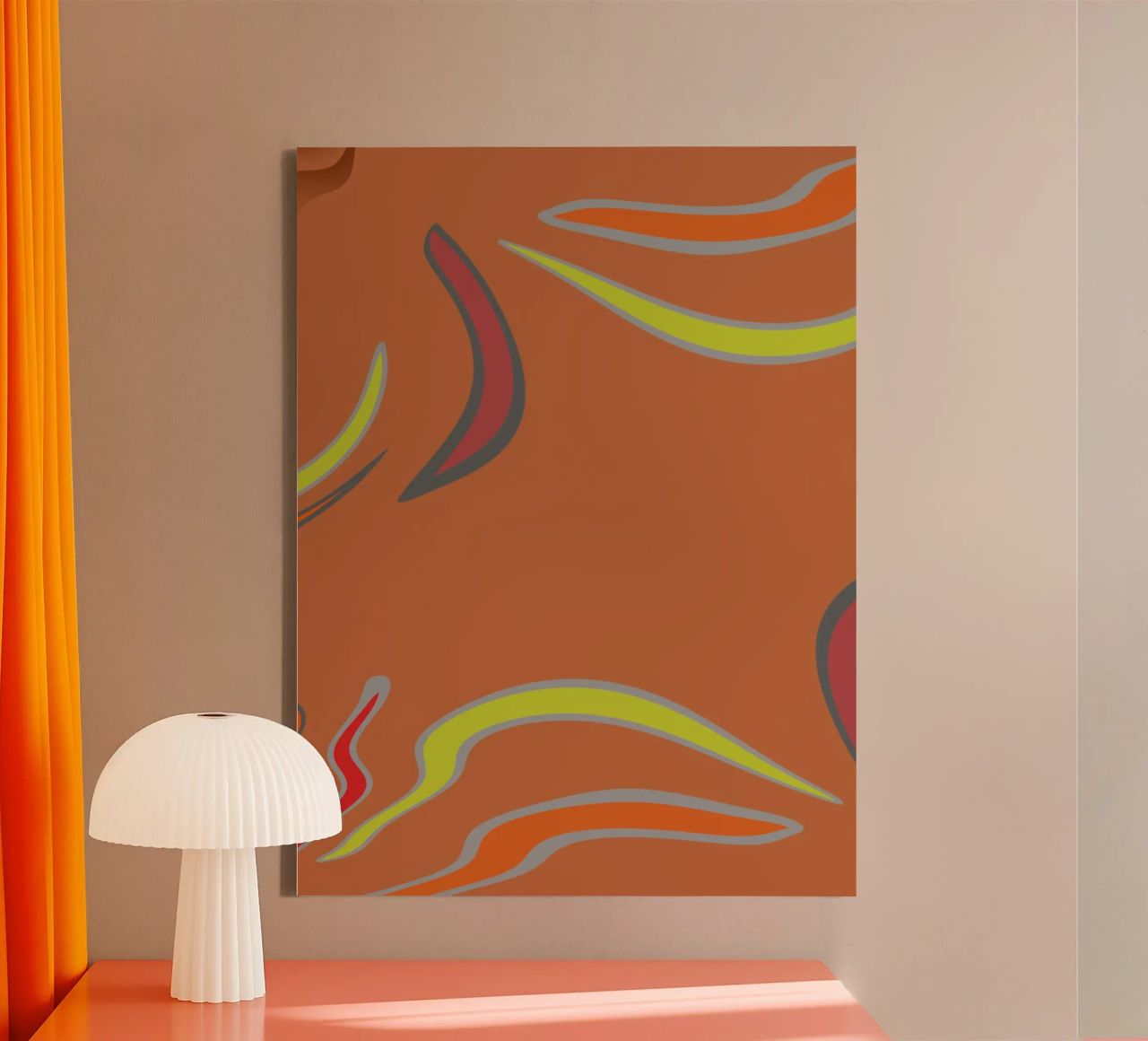 Abstract geometric fractal pattern canvas by Something for you
