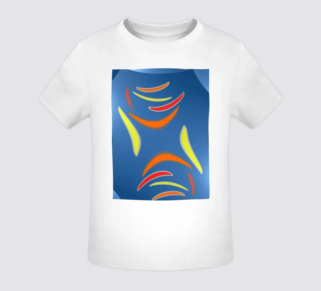 Motif abstrait géométrique fractal ondulé t-shirt pour bébé de Something for you