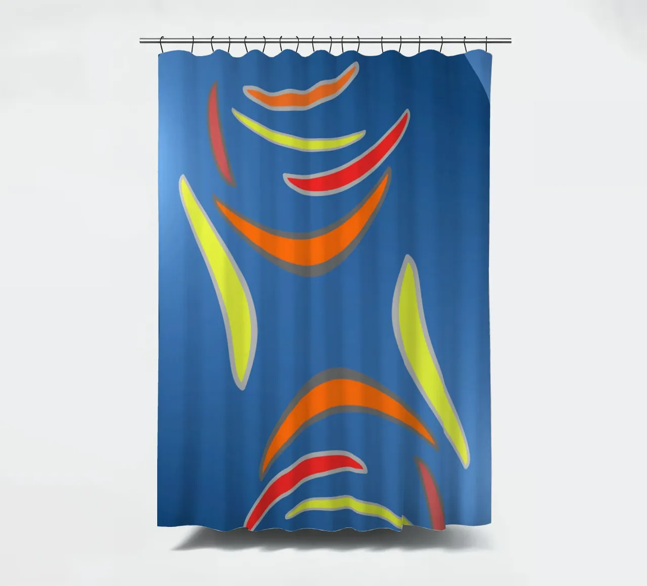 Abstract geometric fractal wavy pattern shower curtain by Something for you
