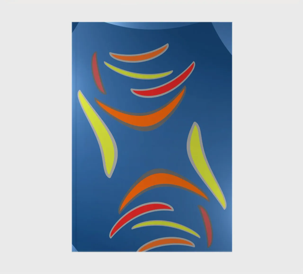 Abstract geometric fractal wavy pattern notebook by Something for you