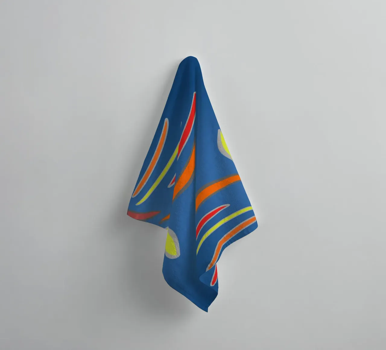 Abstract geometric fractal wavy pattern towel by Something for you