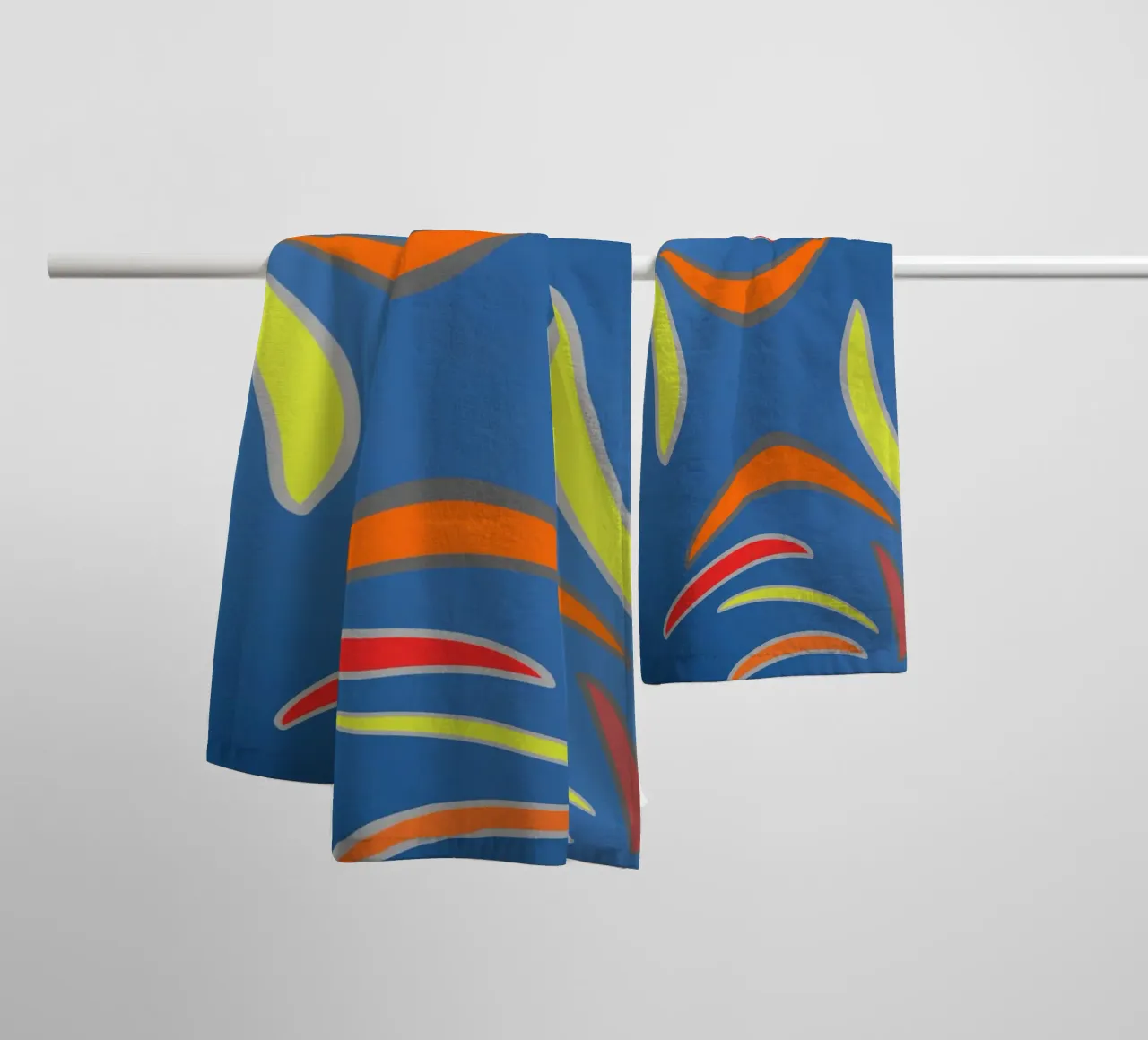 Abstract geometric fractal wavy pattern towel by Something for you