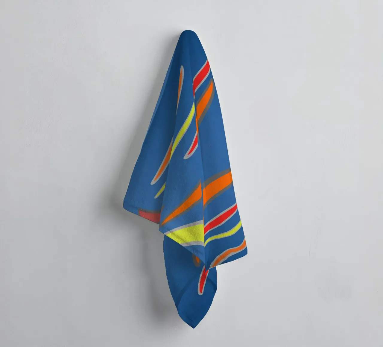 Abstract geometric fractal wavy pattern towel by Something for you