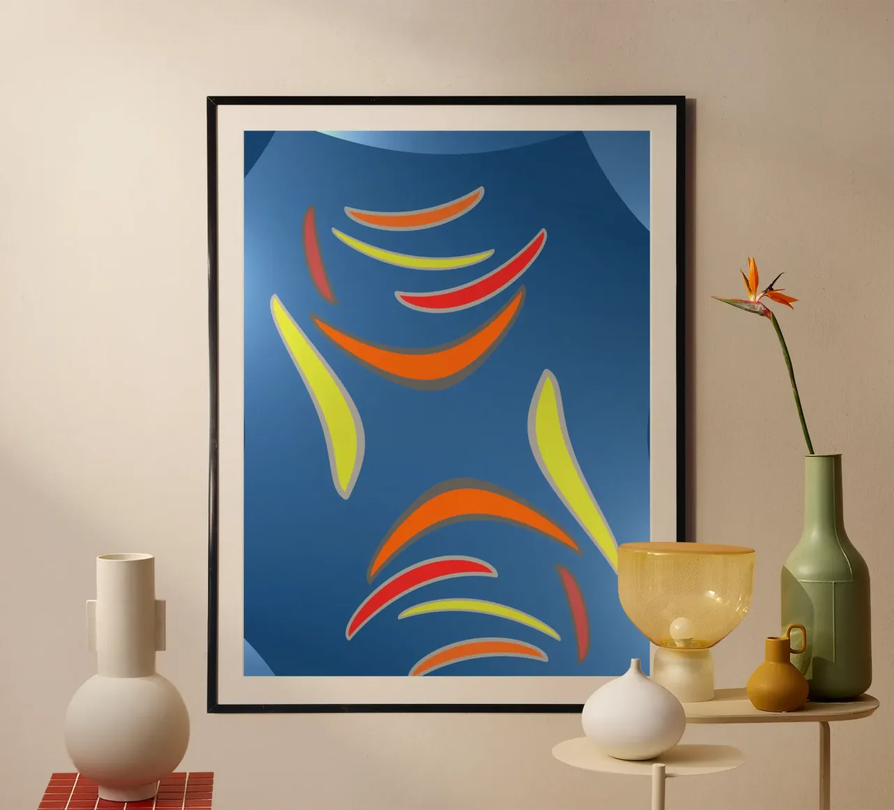 Abstract geometric fractal wavy pattern hahnemühle by Something for you