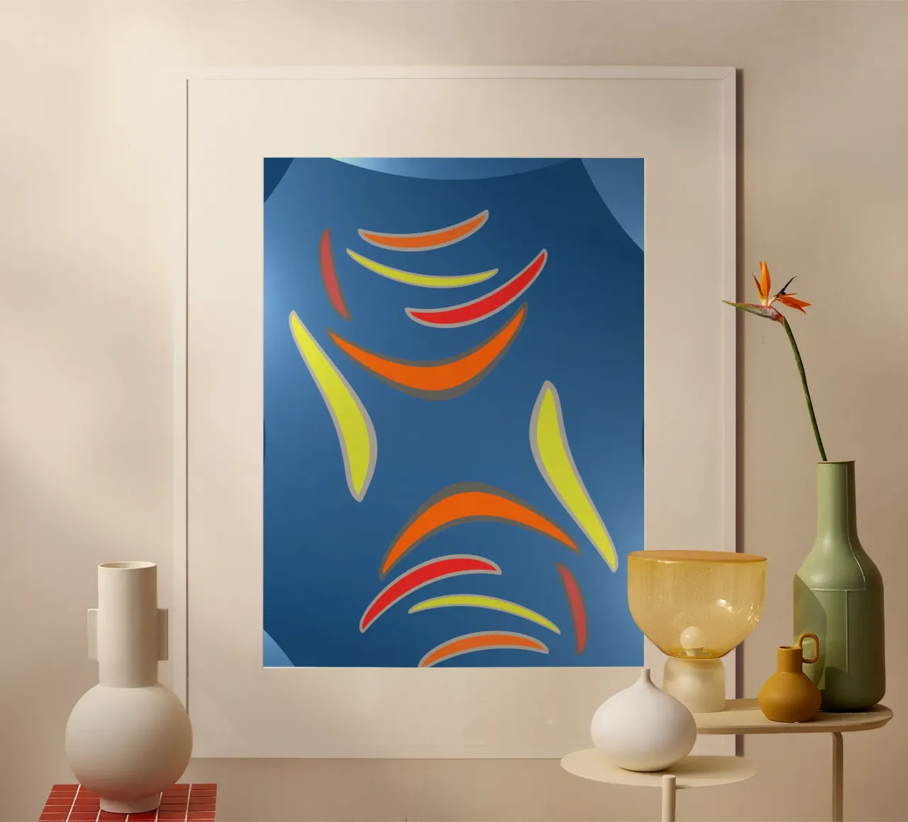 Abstract geometric fractal wavy pattern hahnemühle by Something for you