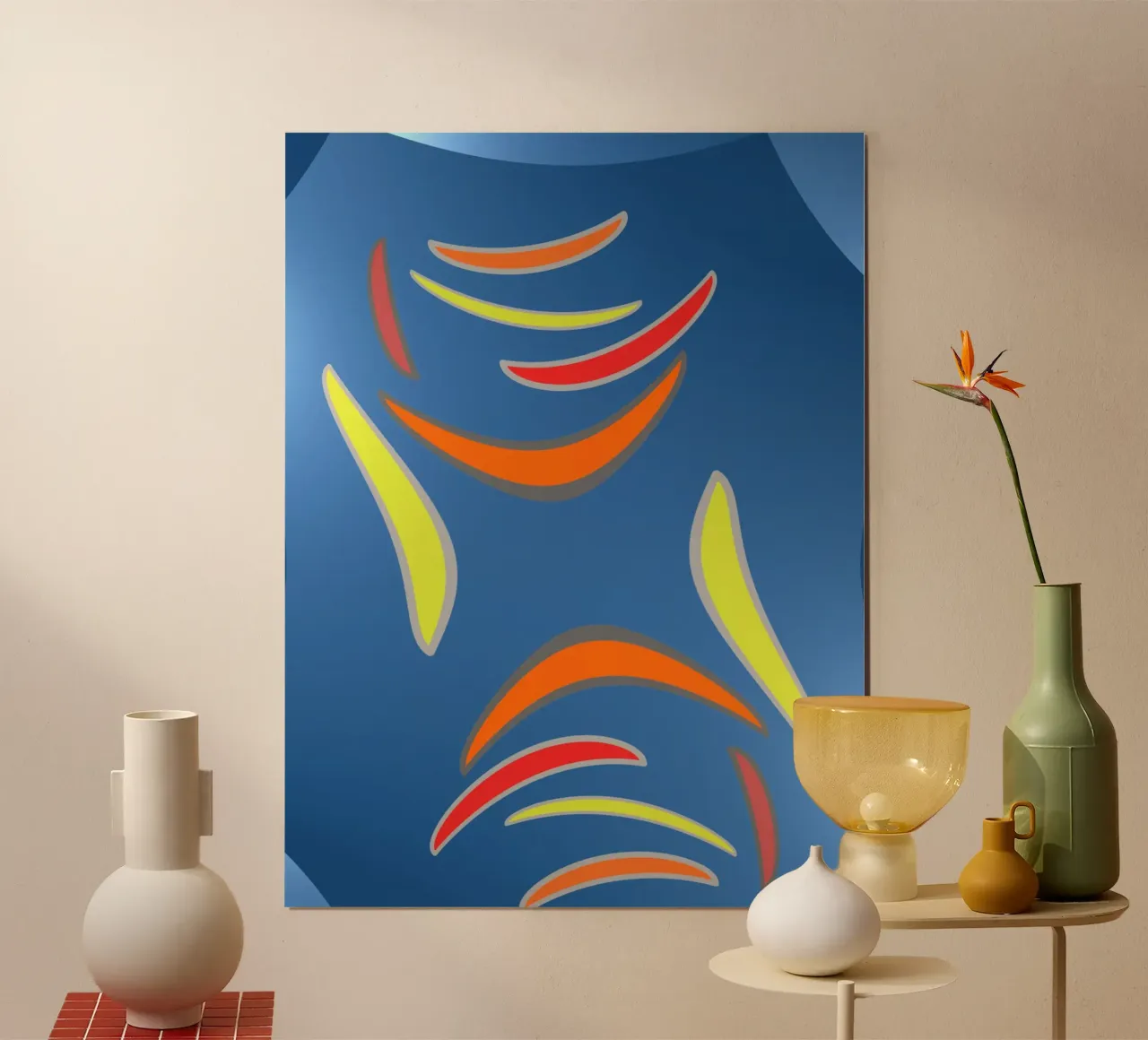 Abstract geometric fractal wavy pattern hahnemühle by Something for you