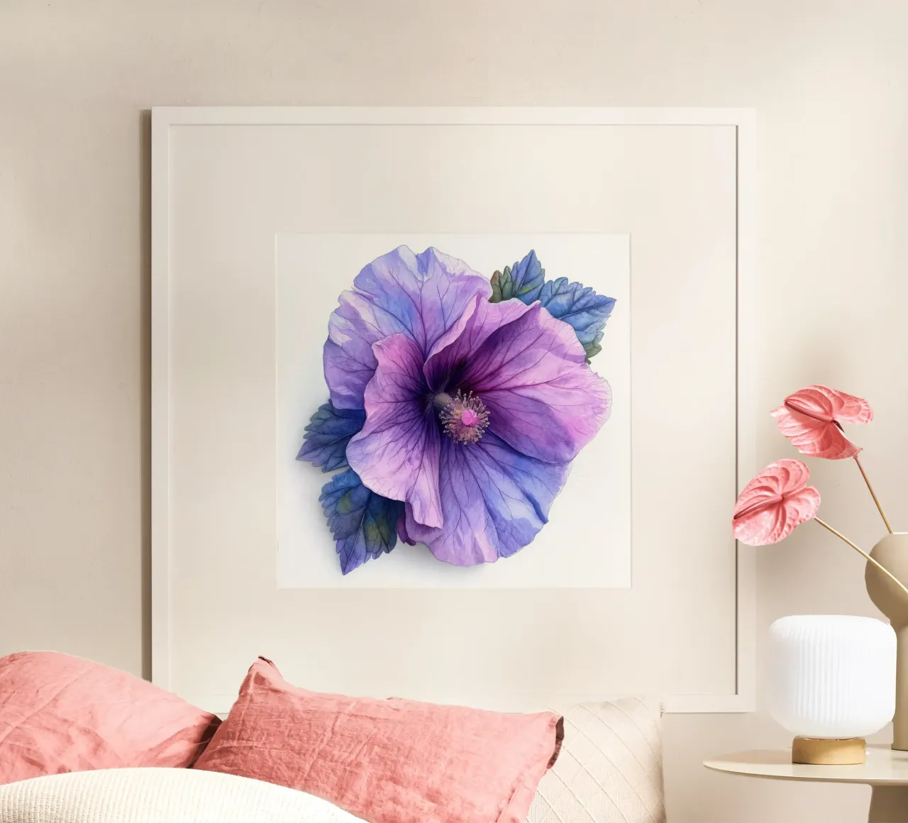 Fiore di agrifoglio 4 poster con telaio in alluminio da Bold Blooms