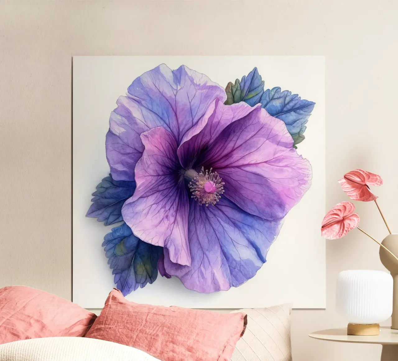 Fiore di agrifoglio 4 poster con telaio in alluminio da Bold Blooms