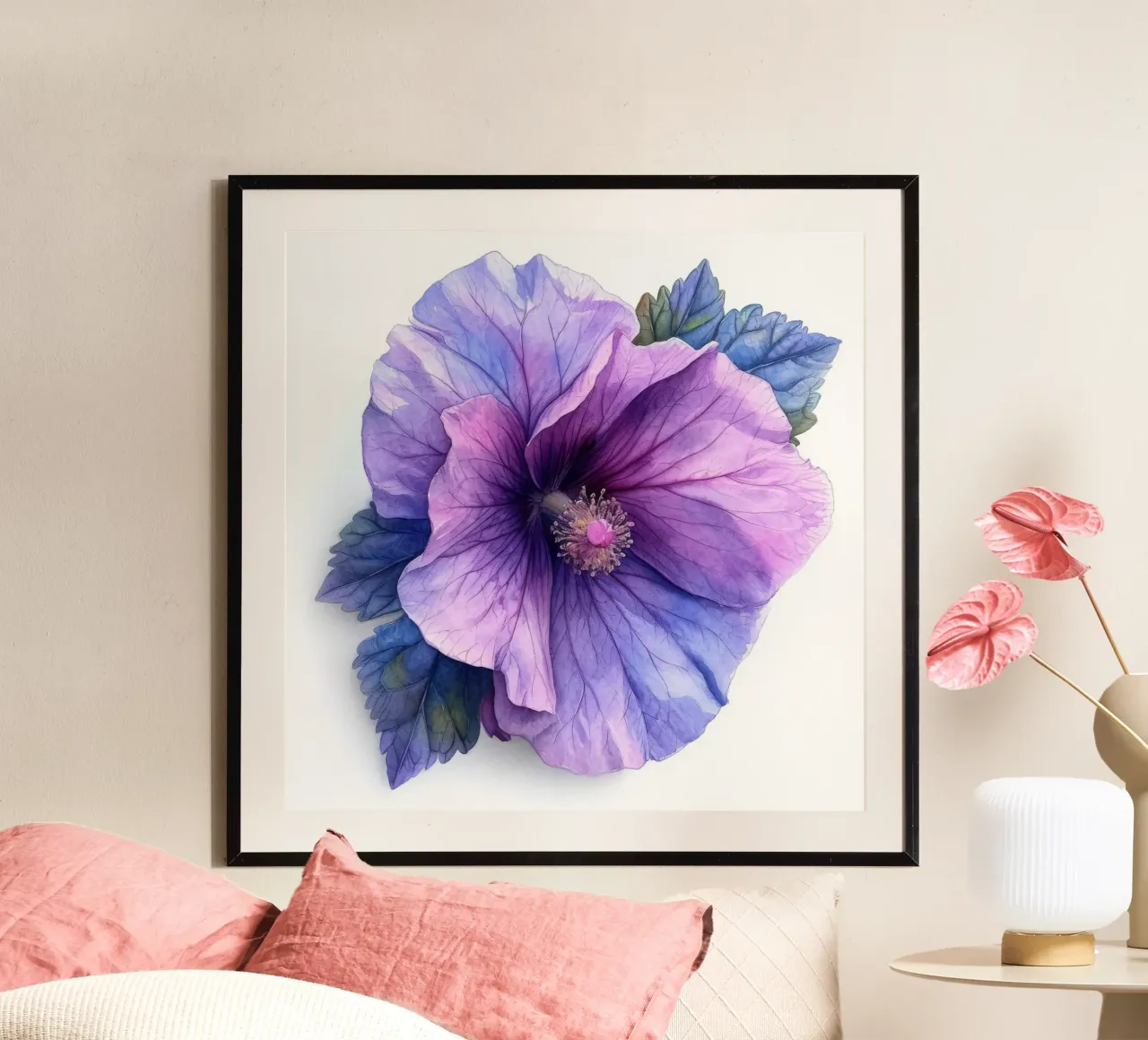 Fiore di agrifoglio 4 poster con telaio in alluminio da Bold Blooms