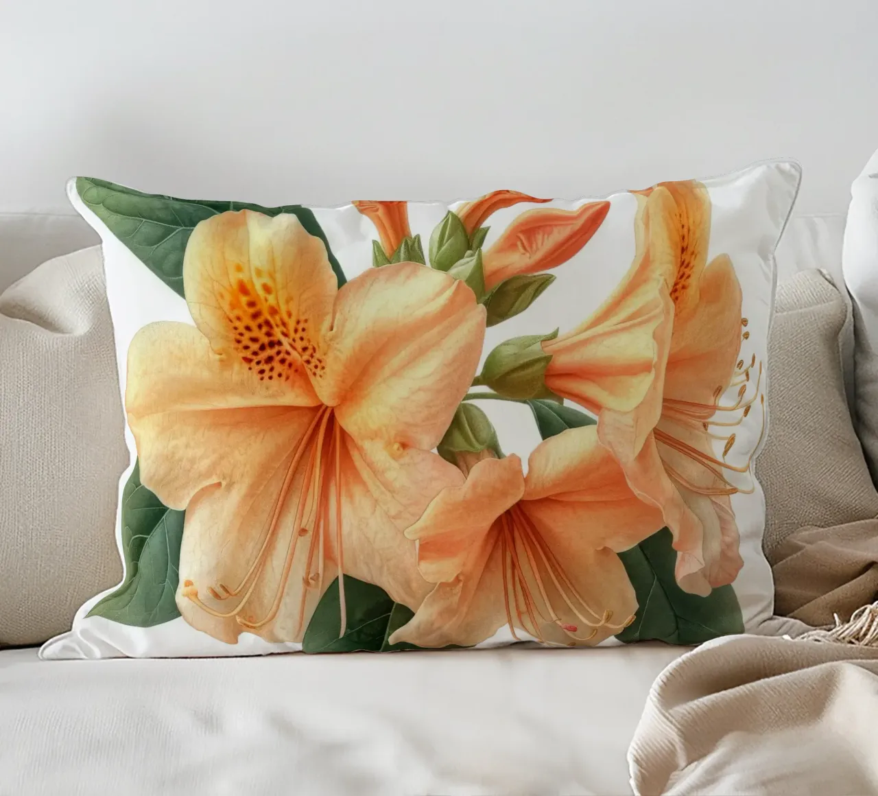 Fiore di caprifoglio 2 cuscino da Bold Blooms