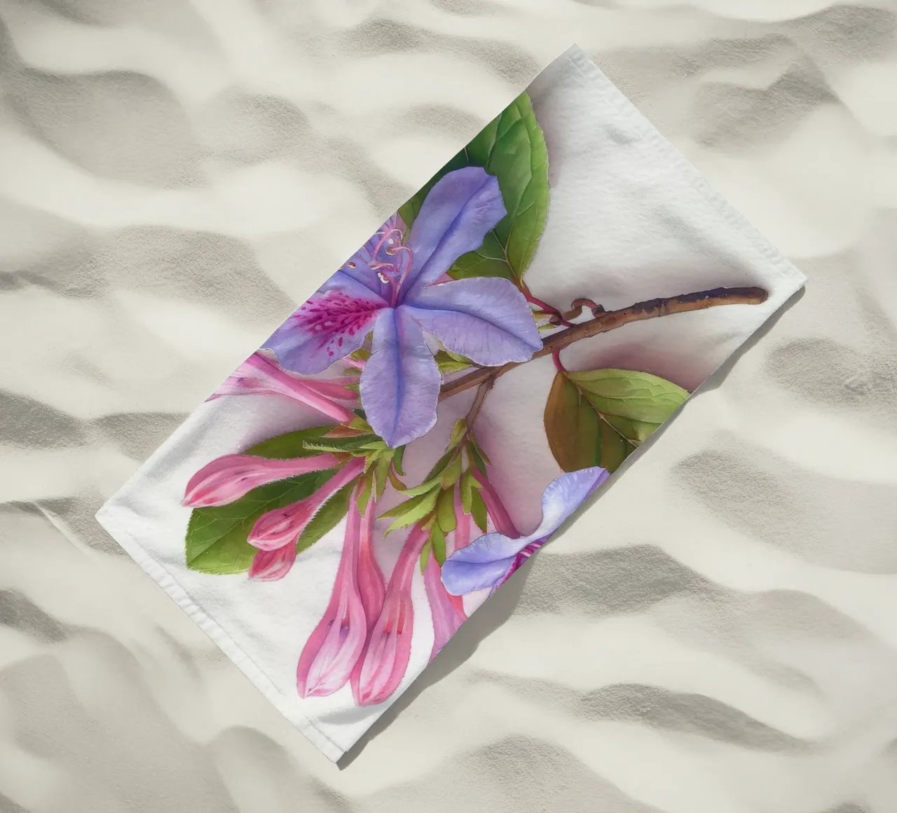 Fiore di caprifoglio 3 telo mare da Bold Blooms