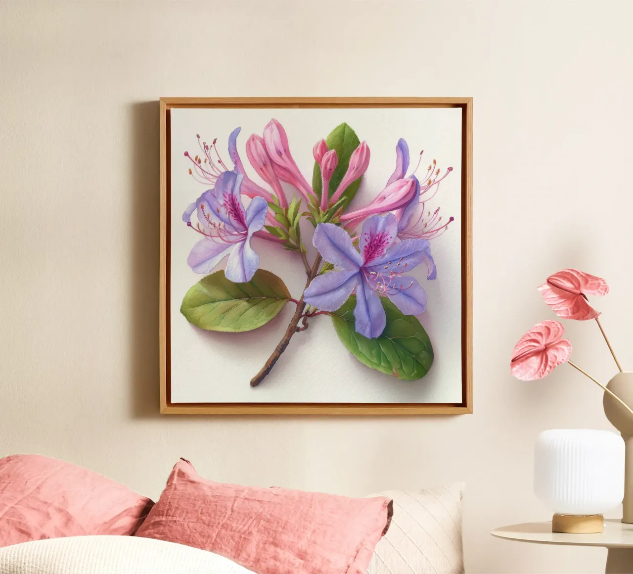 Fiore di caprifoglio 3 tela con Cornice a cassetta da Bold Blooms