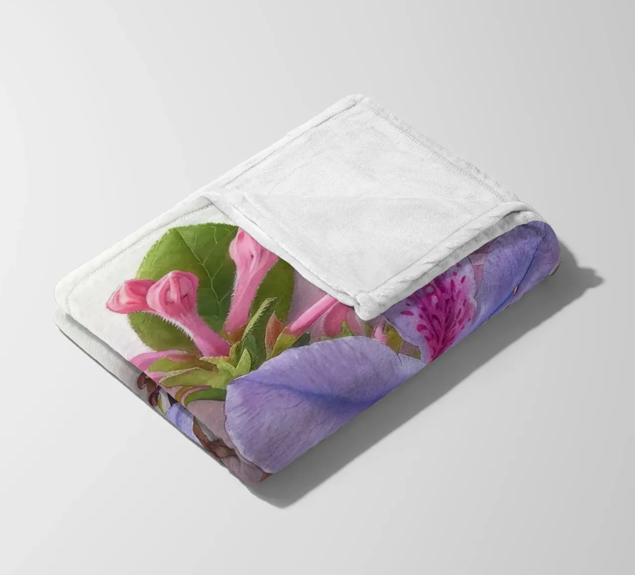 Fiore di caprifoglio 3 coperta in pile da Bold Blooms