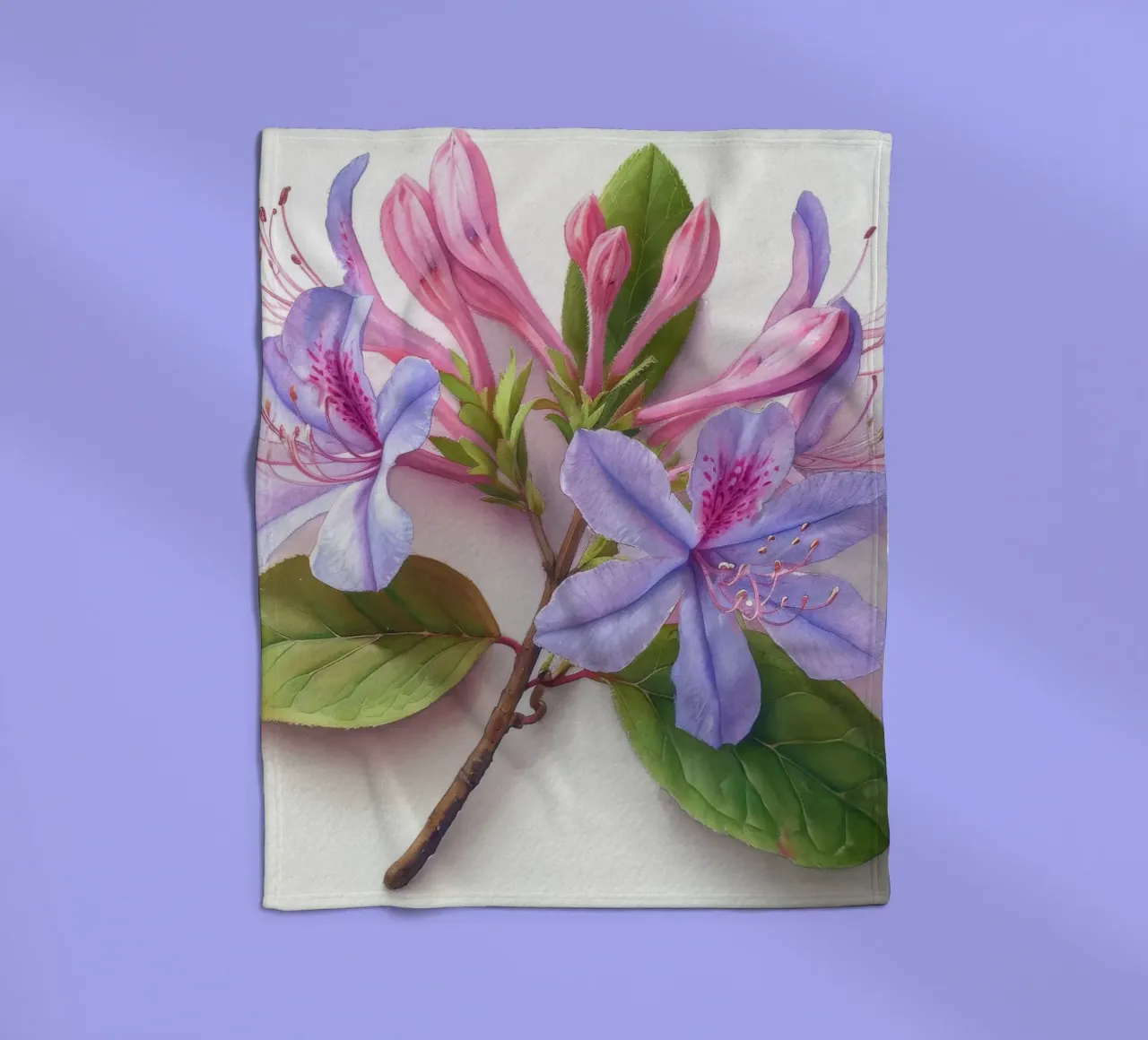Fiore di caprifoglio 3 coperta in pile da Bold Blooms