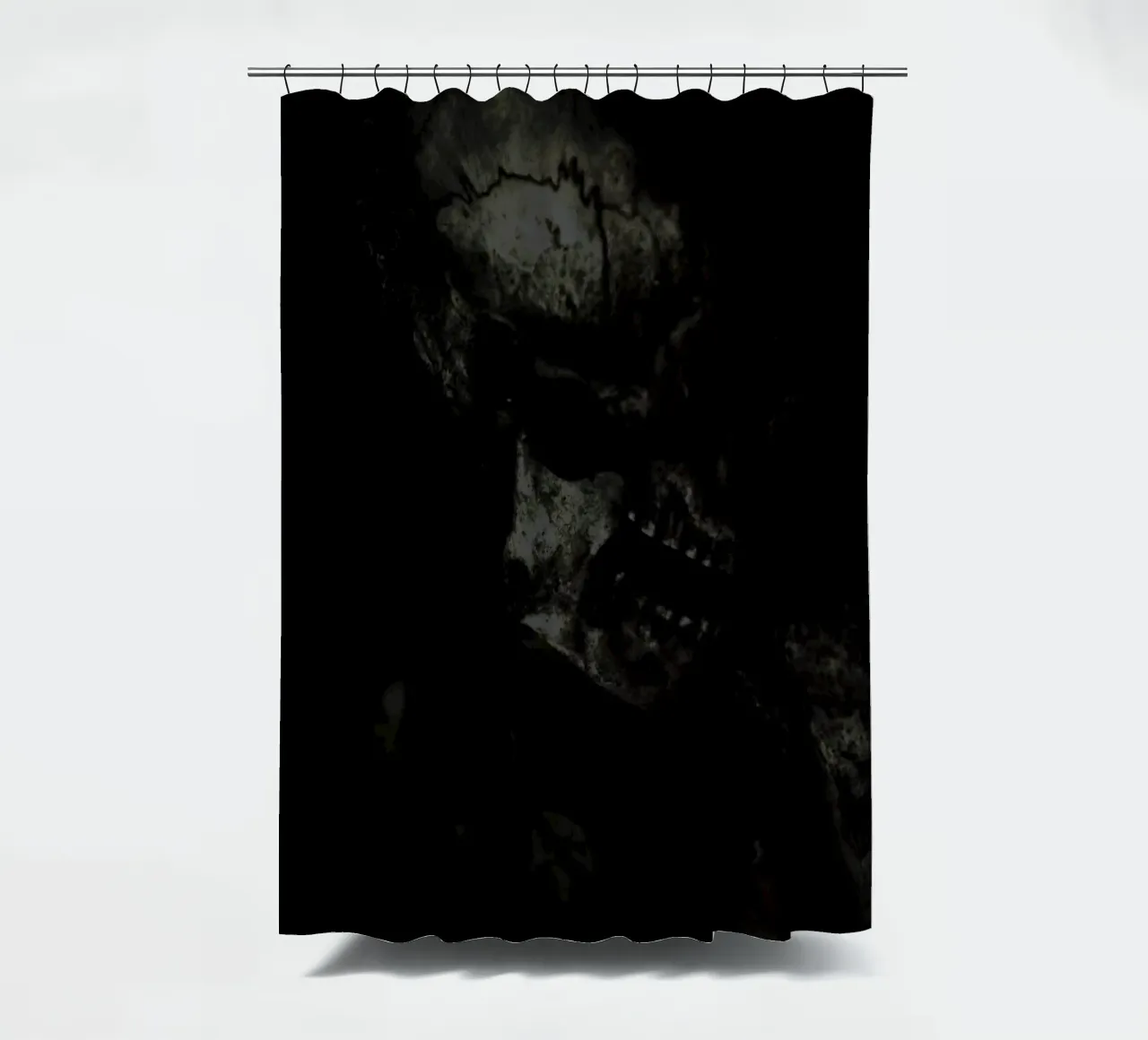 Skull shower curtain by Shot By Clint