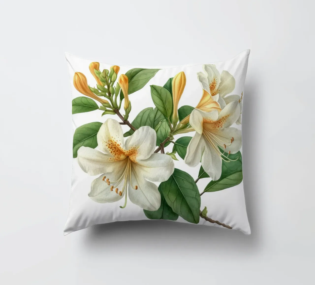 Fiore di caprifoglio 4 cuscino da Bold Blooms