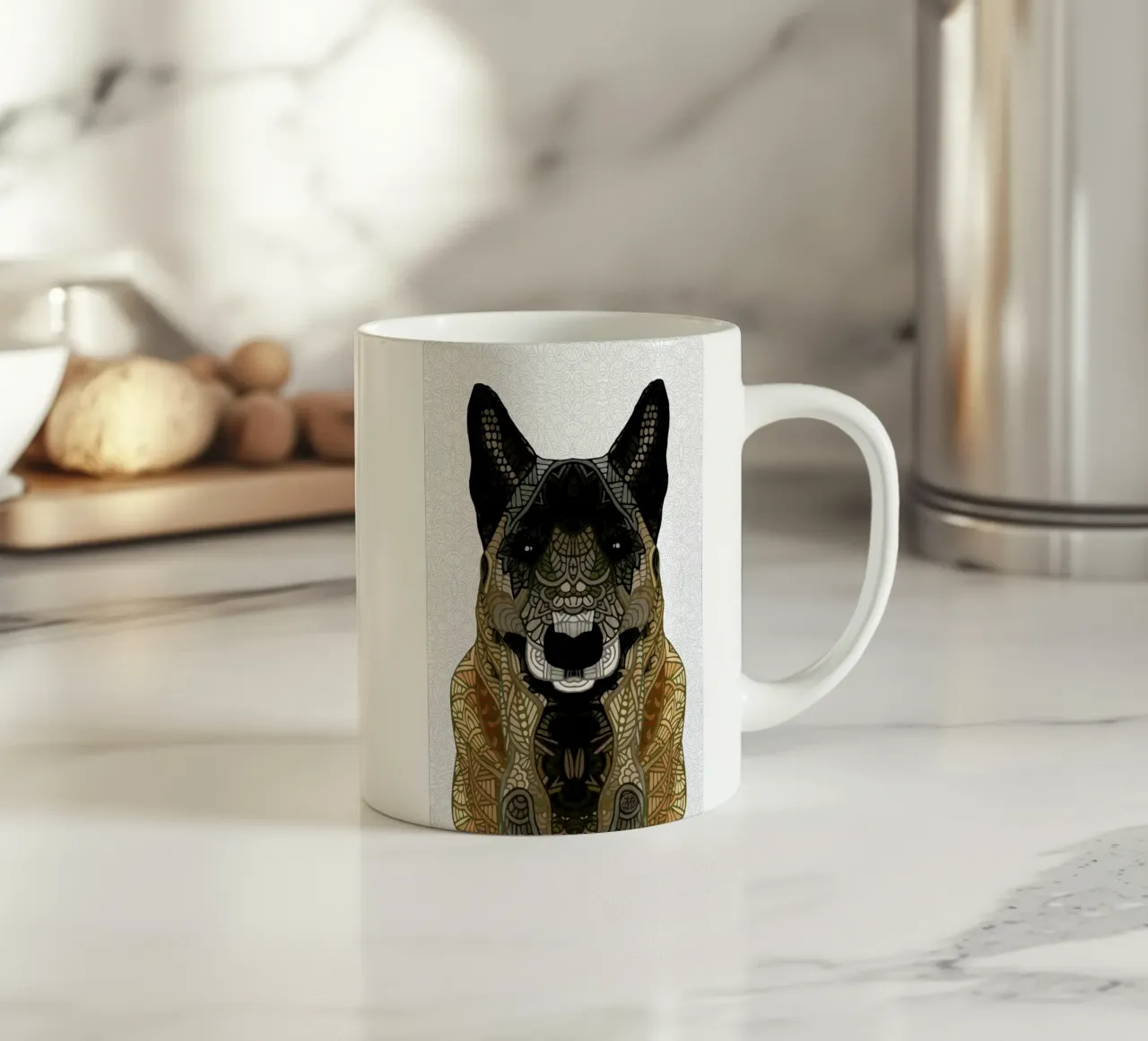 Malinois - Belgian Shepherd tazza in ceramica da Angelika Parker