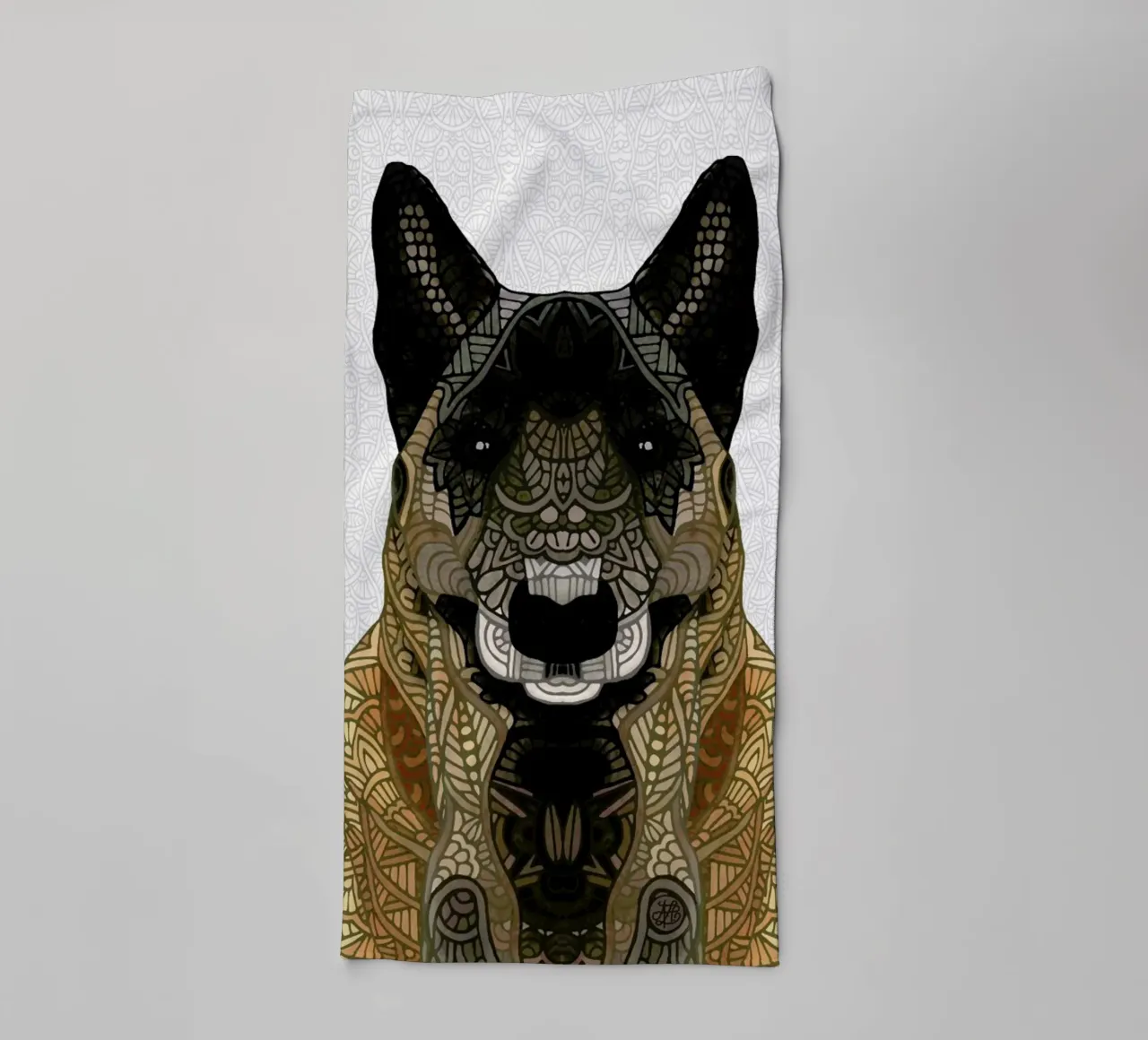 Malinois - Belgian Shepherd towel by Angelika Parker