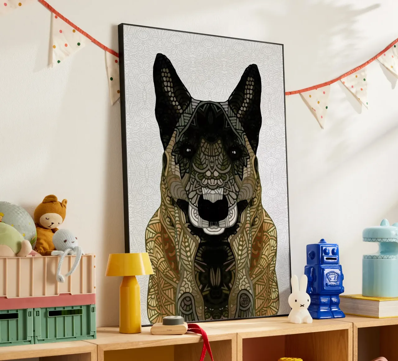 Malinois - Belgian Shepherd alluminio dibond da Angelika Parker