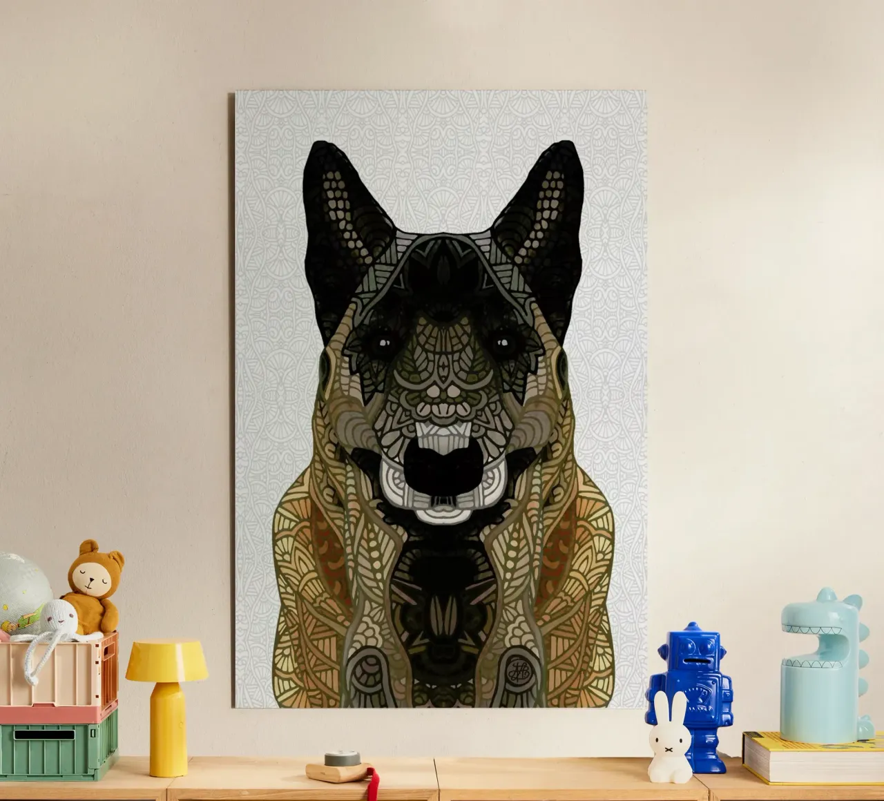 Malinois - Belgian Shepherd alluminio dibond da Angelika Parker