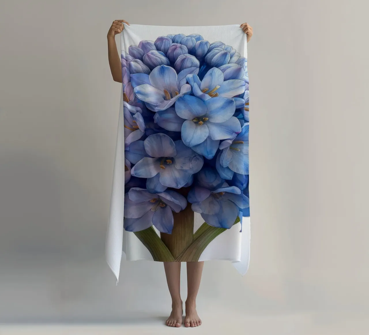 Fiore di giacinto 3 telo mare da Bold Blooms
