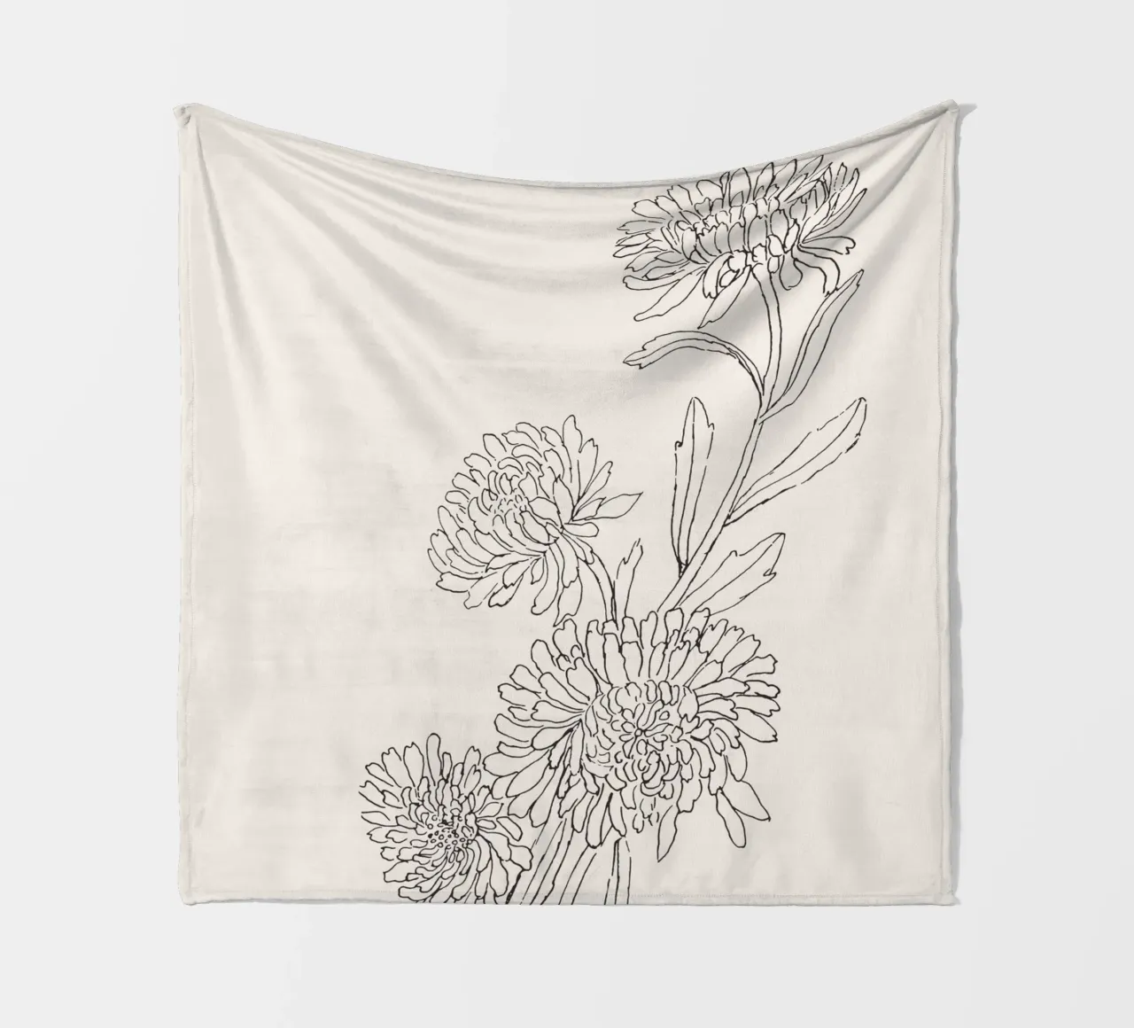 Chrysanths Sketch no. 2 coperta in pile da apoloprints
