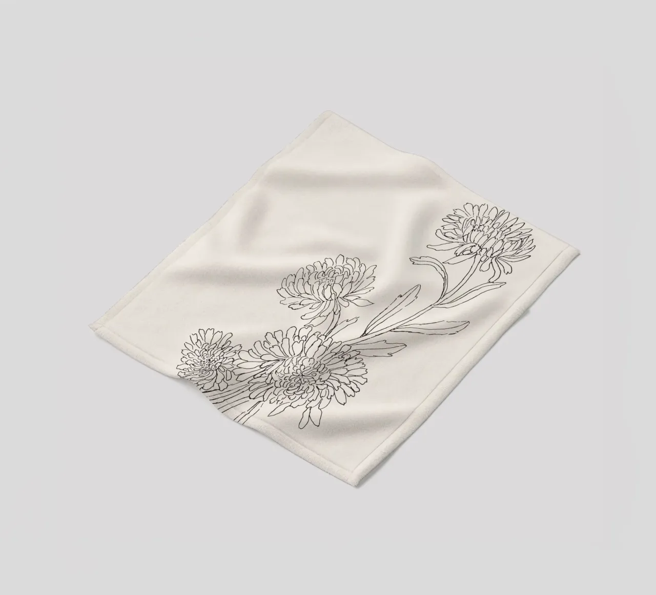 Chrysanths Sketch no. 2 coperta in pile da apoloprints