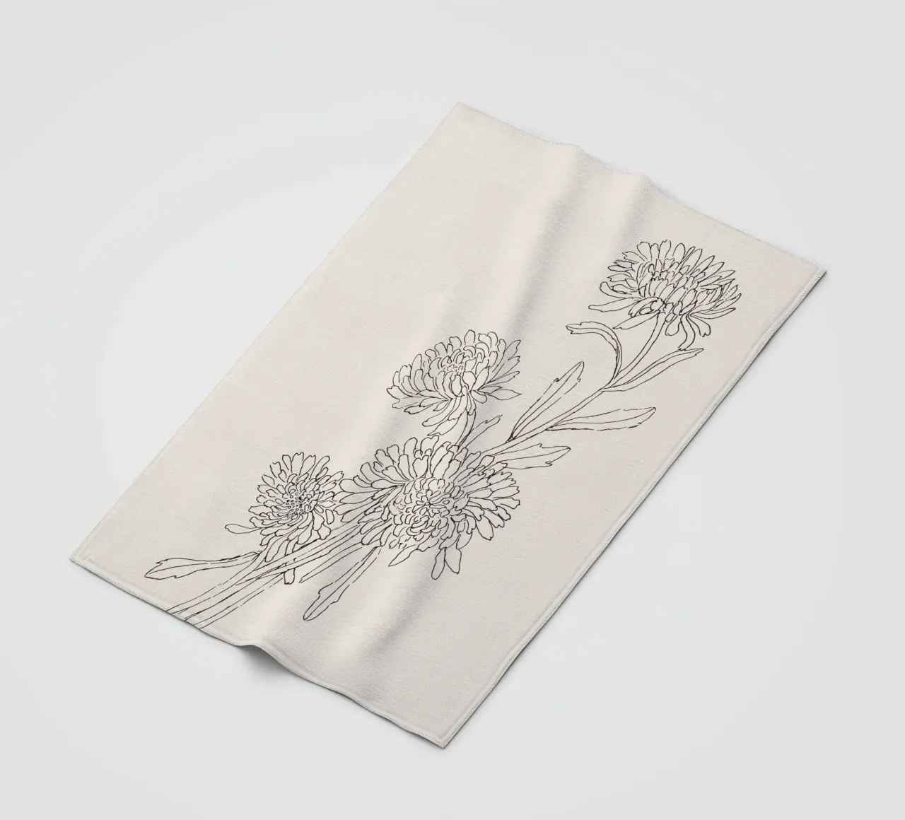 Chrysanths Sketch no. 2 coperta in pile da apoloprints