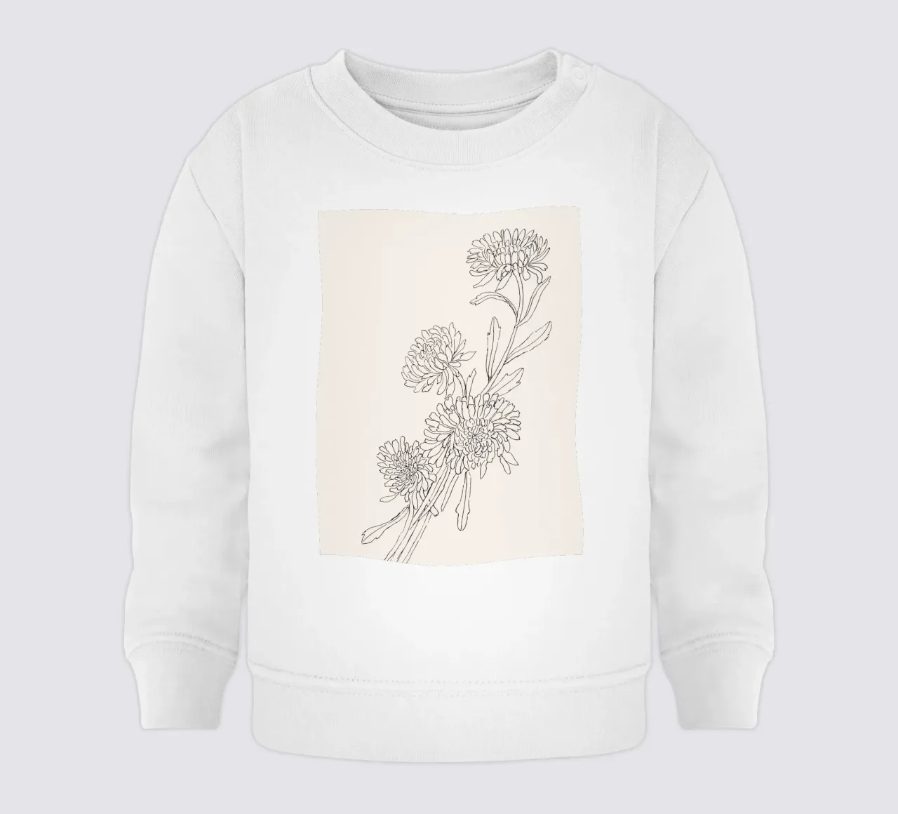 Chrysanths Sketch no. 2 felpa neonato da apoloprints
