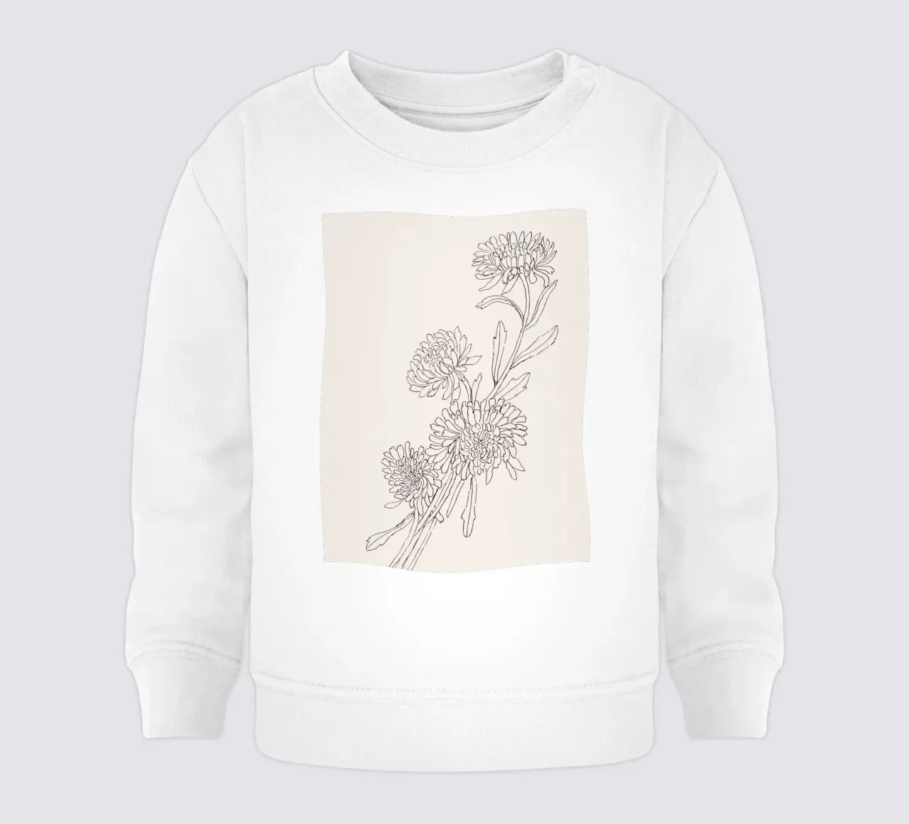 Chrysanths Sketch no. 2 felpa neonato da apoloprints