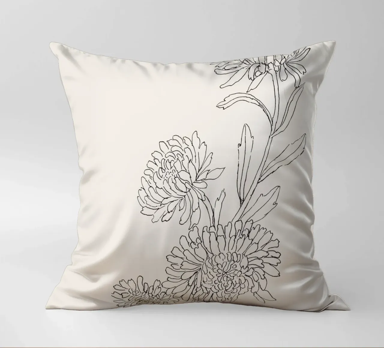 Chrysanths Sketch no. 2 cuscino da apoloprints