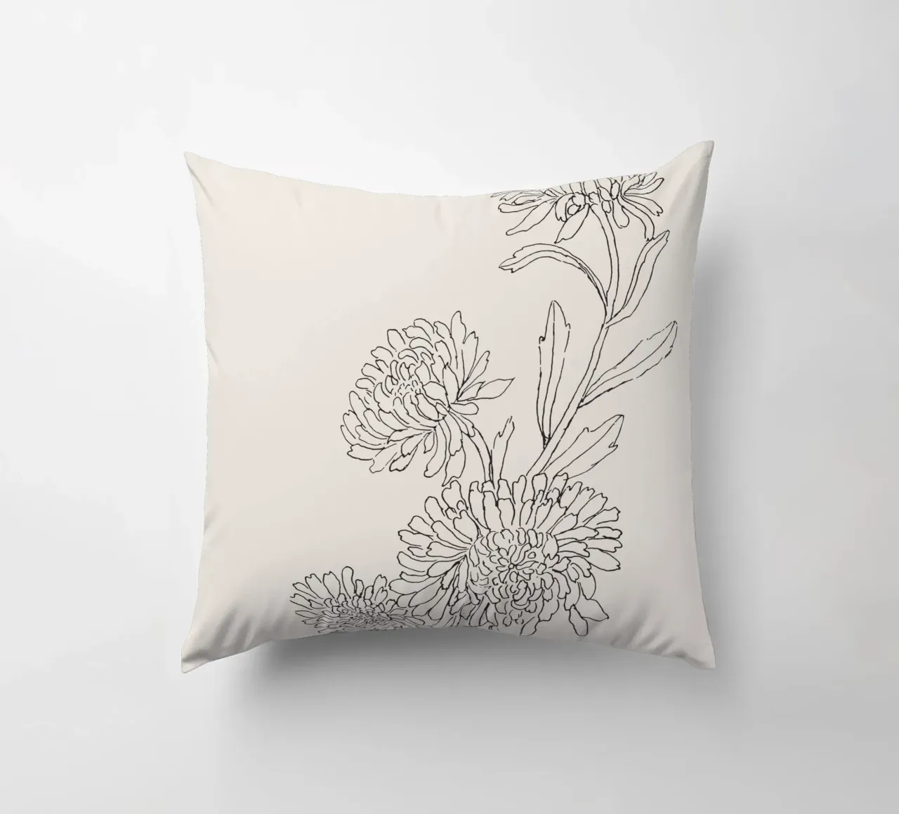 Chrysanths Sketch no. 2 cuscino da apoloprints