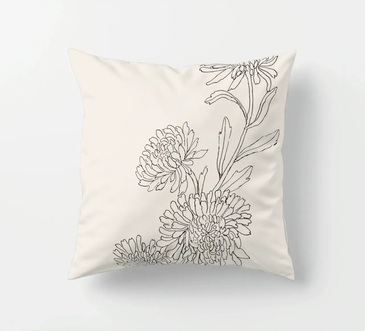 Chrysanths Sketch no. 2 cuscino da apoloprints