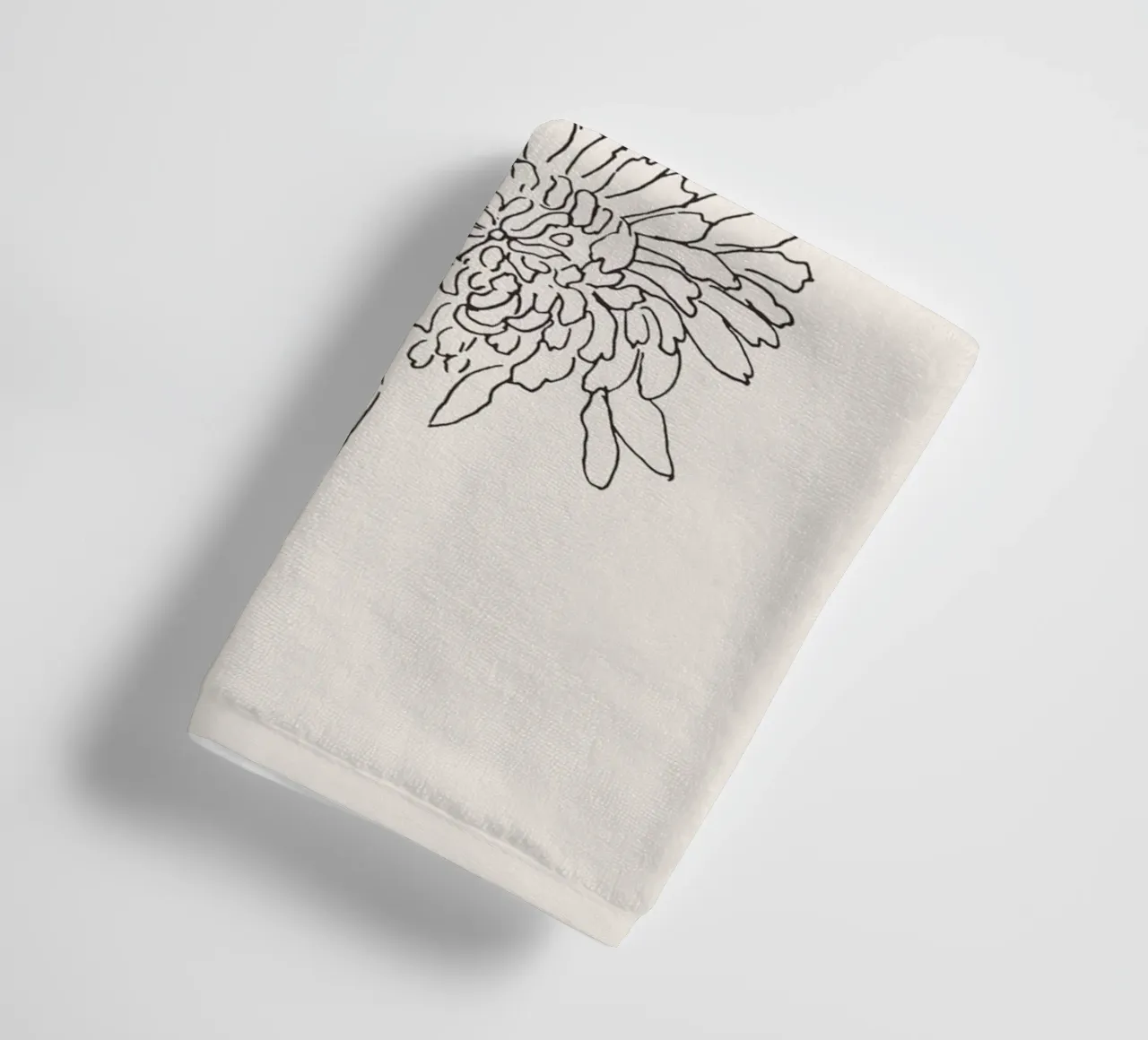 Chrysanths Sketch no. 2 asciugamano da bagno da apoloprints
