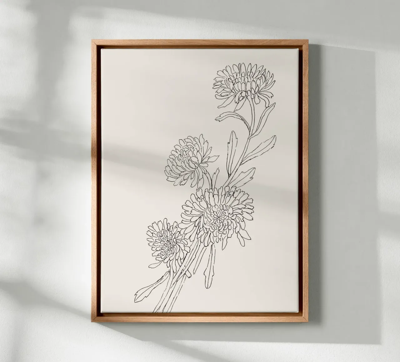 Chrysanths Sketch no. 2 tela con Cornice a cassetta da apoloprints