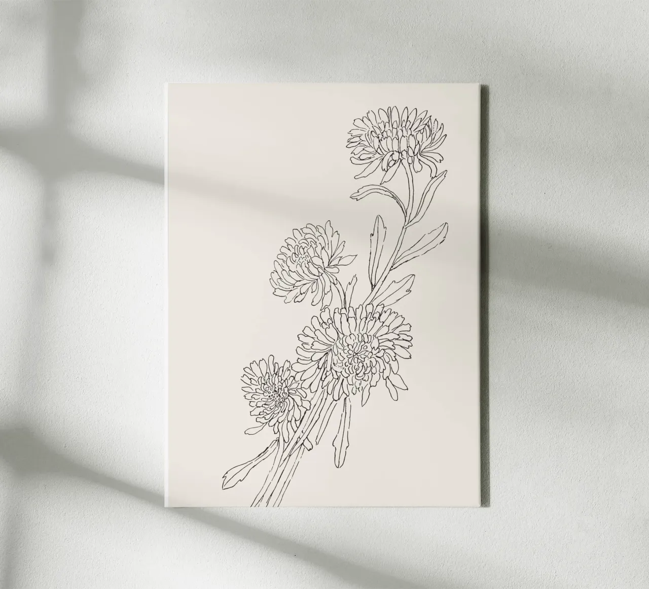 Chrysanths Sketch no. 2 tela con Cornice a cassetta da apoloprints