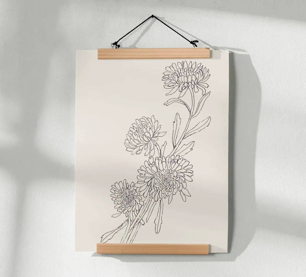 Chrysanths Sketch no. 2 carta hahnemühle da apoloprints