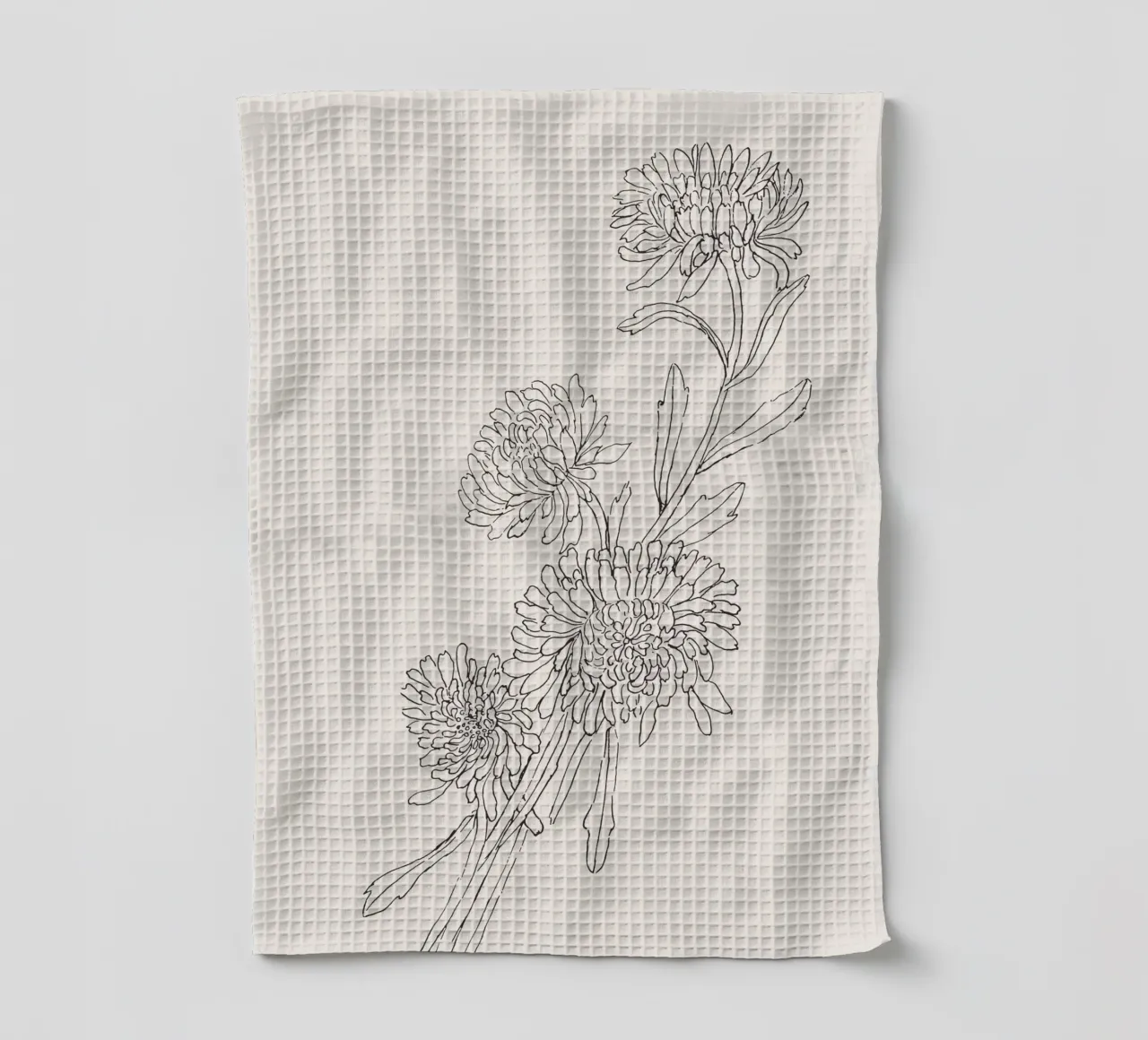 Chrysanths Sketch no. 2 canovaccio da cucina da apoloprints