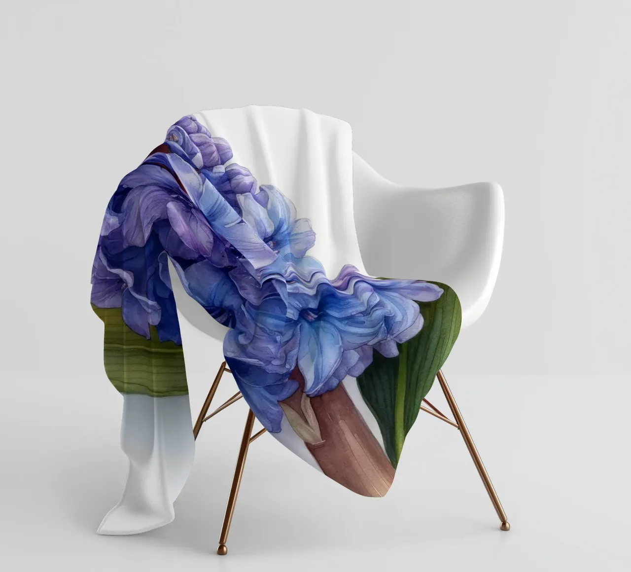 Hyacinth Flower 4 fleece blanket by Bold Blooms