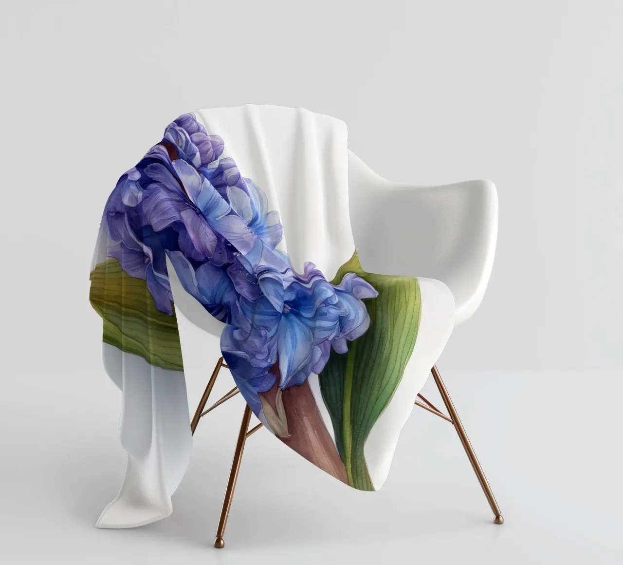 Hyacinth Flower 4 fleece blanket by Bold Blooms