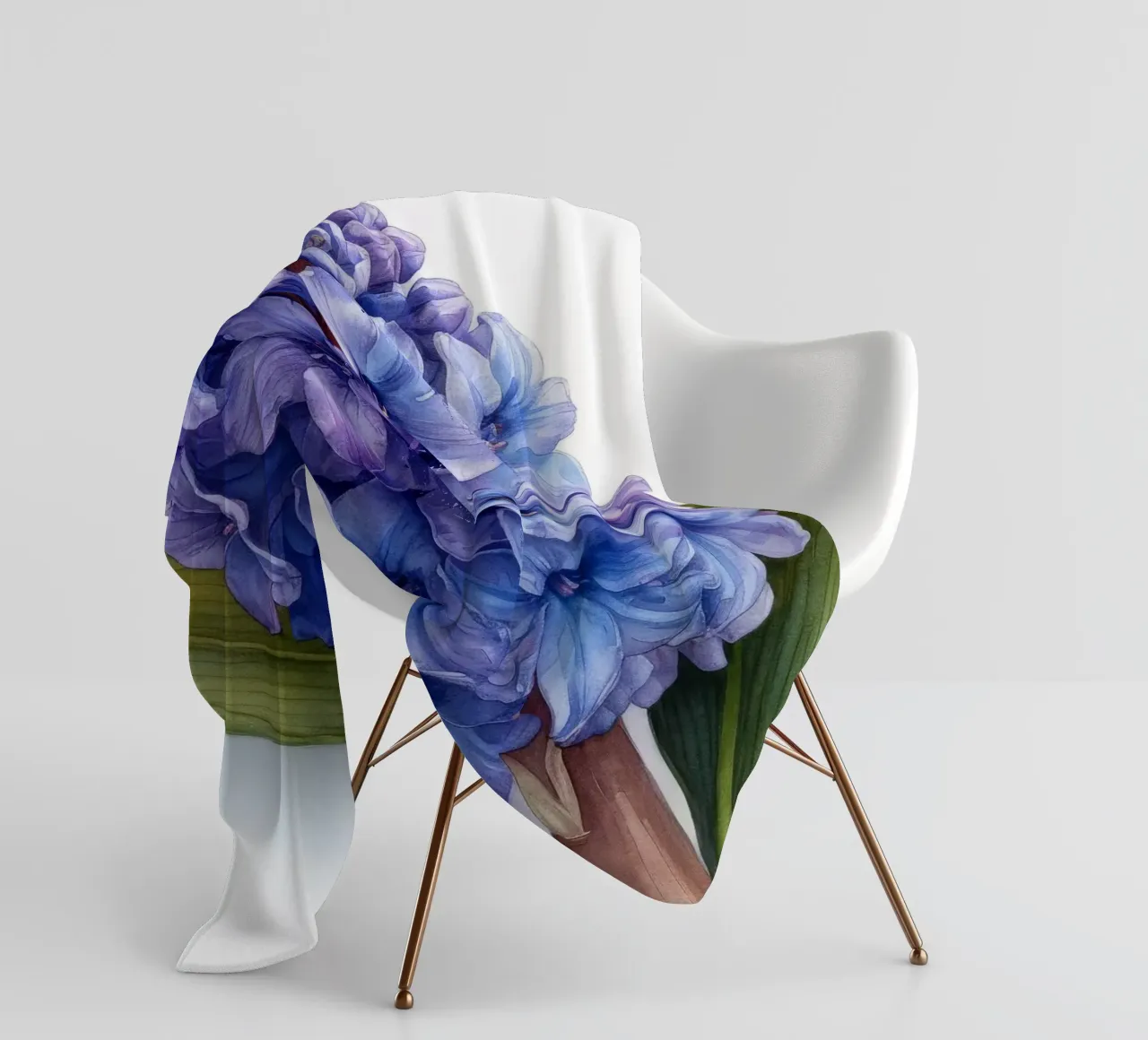 Hyacinth Flower 4 fleece blanket by Bold Blooms