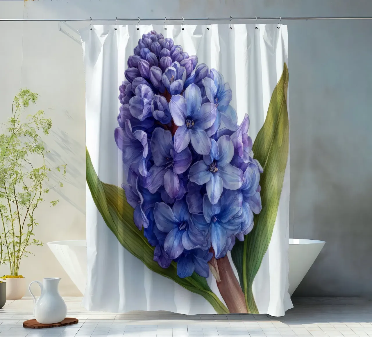 Hyacinth Flower 4 shower curtain by Bold Blooms