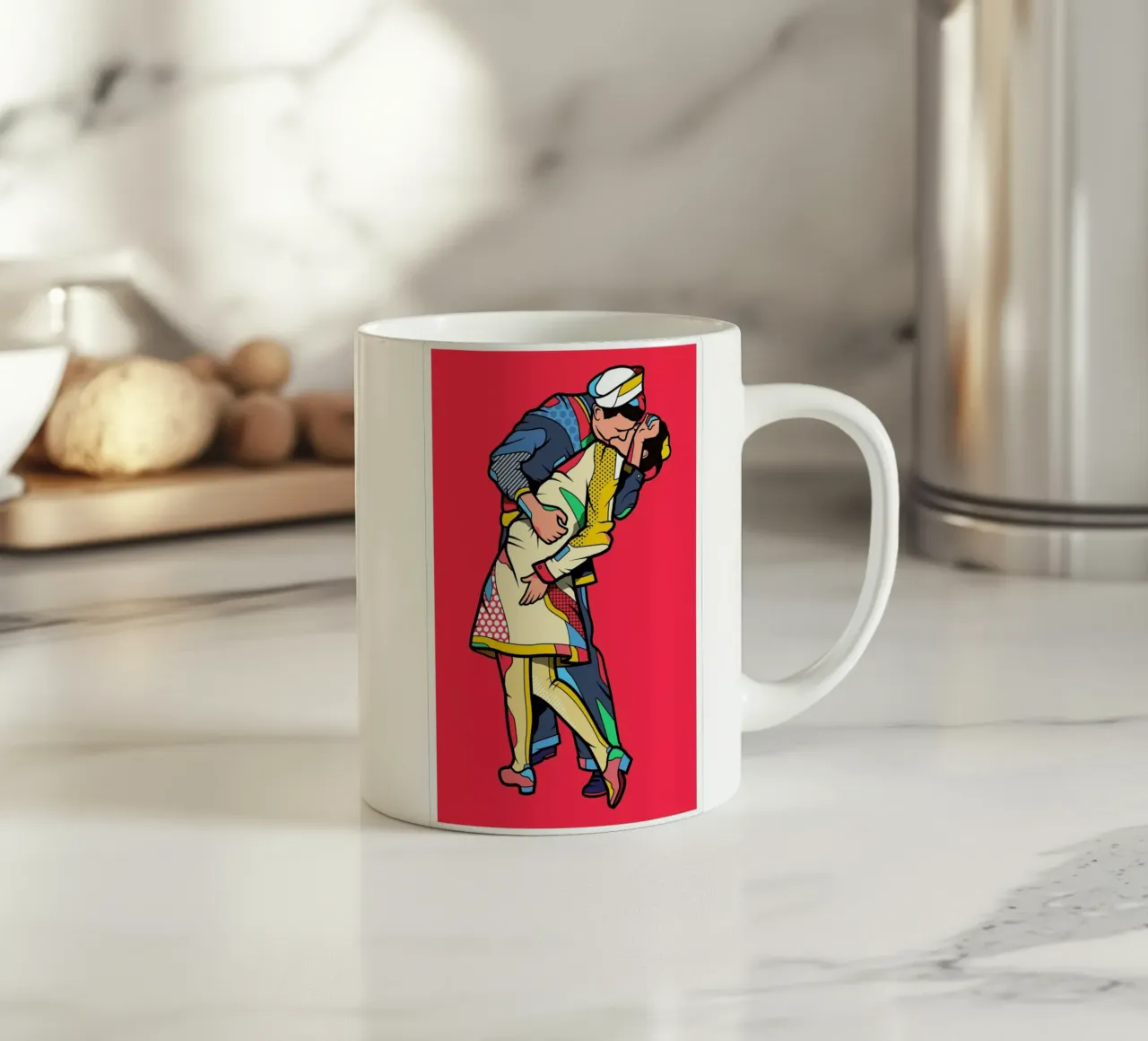 Kiss tazza in ceramica da Van Orton Design